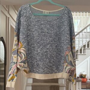 Anthropologie Flora Printed Sweatshirt